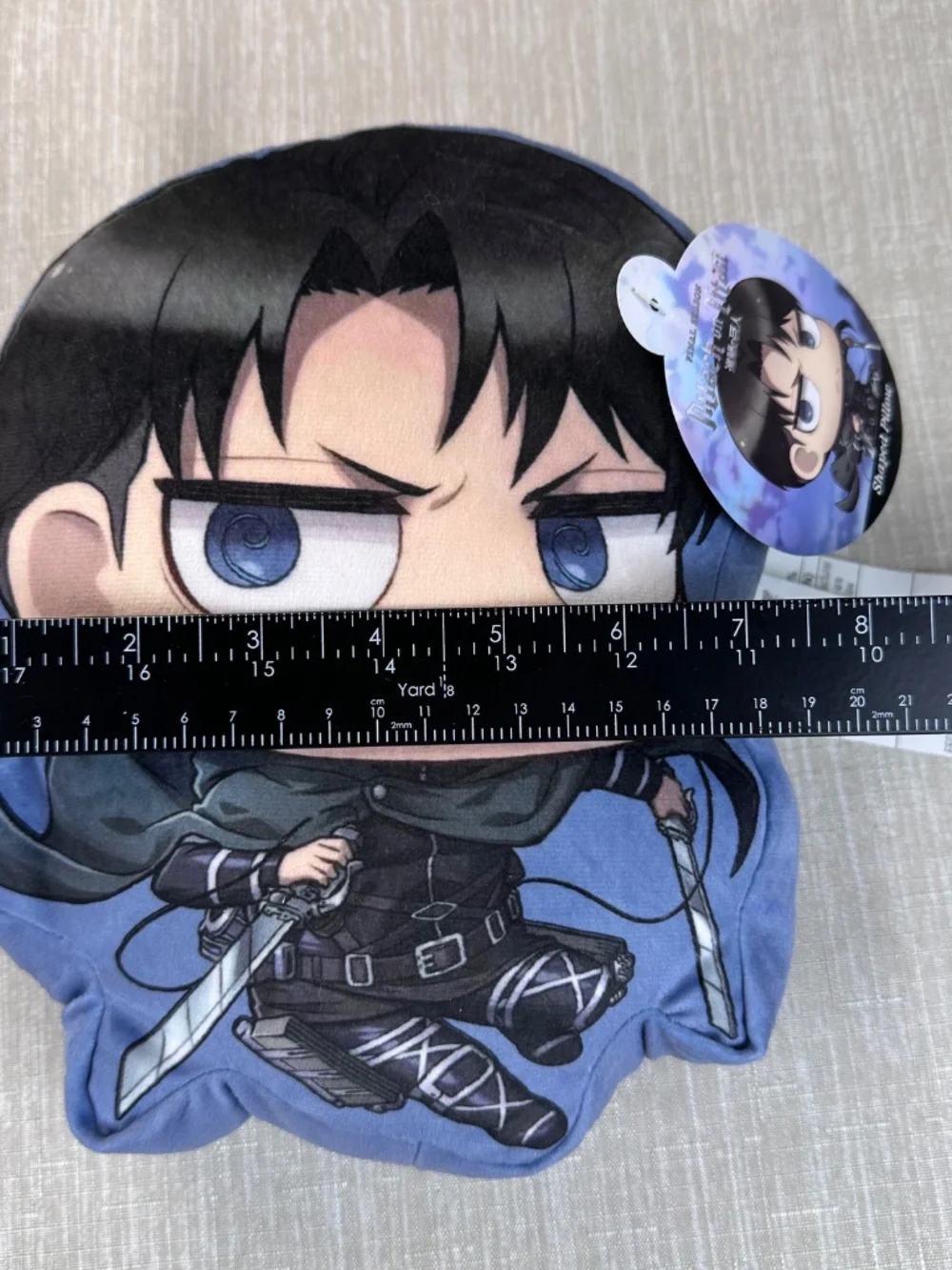 Attack on Titan Captain Levi Ackerman Final Season Anime Plush Pillow 9.5